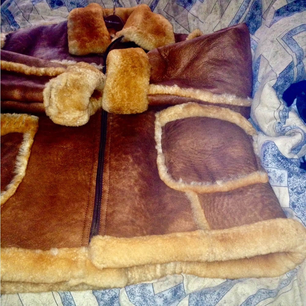 Cozy Shearling Coat with Warm Trim